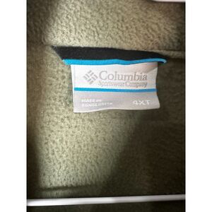 Columbia Men’s Fleece Vest 4XLT Gren/Gray Outdoor Hiking Big & Tall EUC